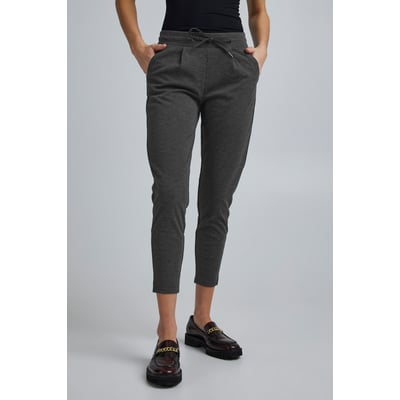 Pantalon coupe droite, longueur cheville, taille élastiquée ICHI