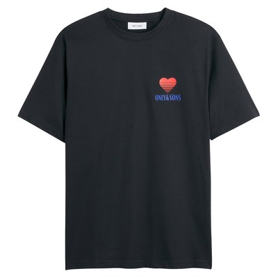 Camiseta amplia logotipo corazón a la espalda ONLY & SONS