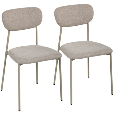 Chaise de salle à manger Tissu effet lin (100 HOMCOM