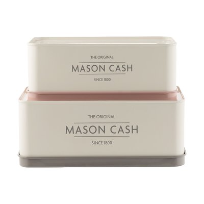 Set of 2 Innovative Kitchen Rectangular Tins MASON CASH