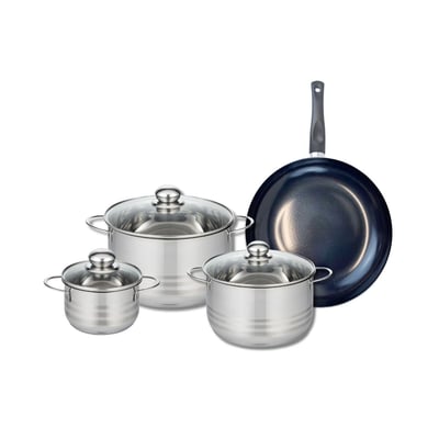 Batterie 1 poêle 28cm + 3 faitouts 14/20/24cm PRIMA BRILLANT ELO