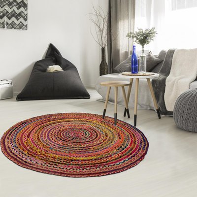 Tapis rond RCY ALANA , tapis artisanal UN AMOUR DE TAPIS