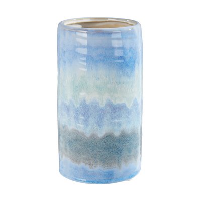 Stoneware Vase, Blue Finish ÉDITÉ
