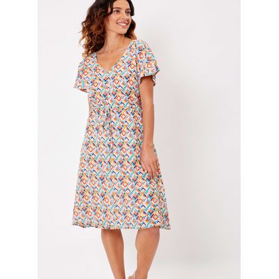 Robe empire imprimée ajustable coton bio VIOLETA LA FIANCÉE