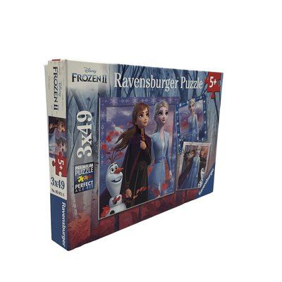 Puzzle Reine des Neiges 2 Disney 3X49 Pièces - Bon état RAVENSBURGER