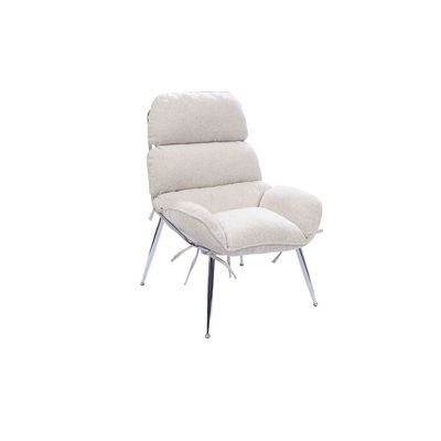 Fauteuil de relaxation en tissu et en métal chromé - KAITAN AMADEUS