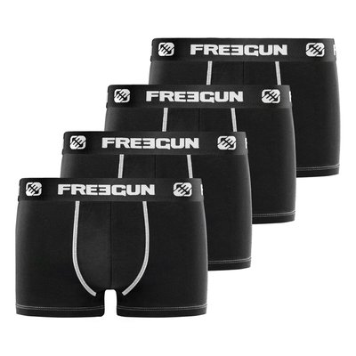 Lot de 4 Boxers coton uni FREEGUN