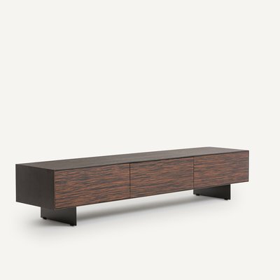 Meuble TV Hifi chêne ébène et métal, Fergus AM.PM