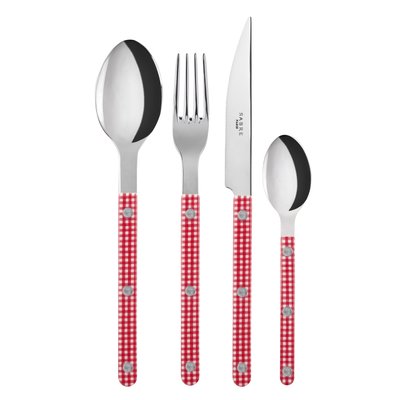 Set de 4 couverts de table, Bistrot Vichy SABRE