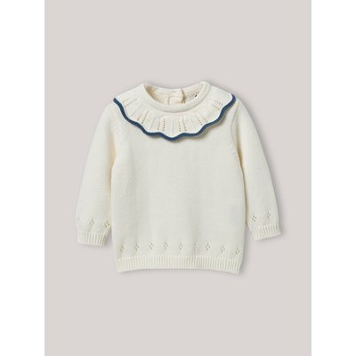 Pull à collerette en coton biologique et laine CYRILLUS