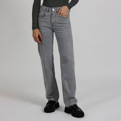 Jean gris femme coupe droite La Redoute