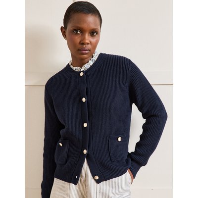 Cardigan boutons dorés coton et laine CYRILLUS