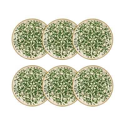 Lot de 6 assiettes plates à motif en grès 27cm, HERACLEE NOVASTYL