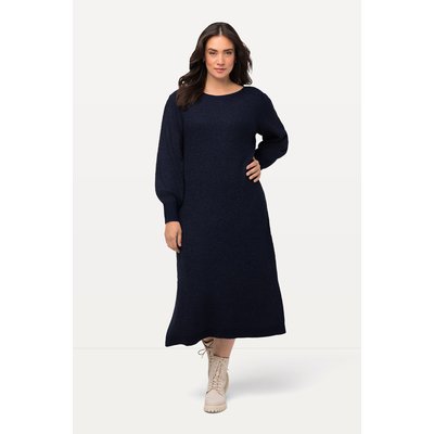 Robe midi en maille à col bateau et manches ULLA POPKEN
