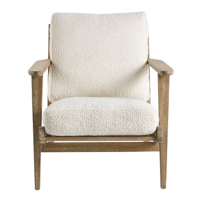 Fauteuil à bouclettes en frêne BLANC D’IVOIRE