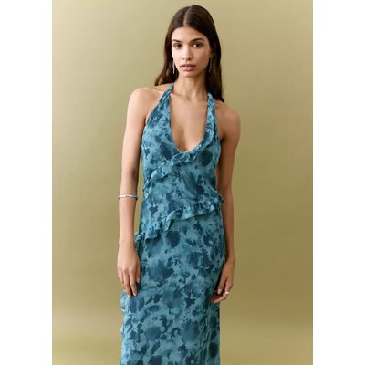 Robe imprimée à volants MANGO TEEN