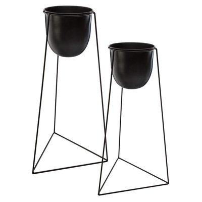 Lot De 2 Pots Avec Supports En Métal Living ATMOSPHERA