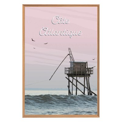 Tableau Mural Illustration Côte Atlantique PLAGE CEANOTHE