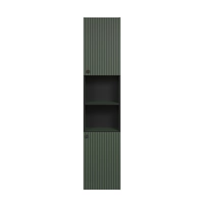 Colonne de salle de bain rainurée 2 portes, 2 niches H186 cm - PUREBLISS CALICOSY