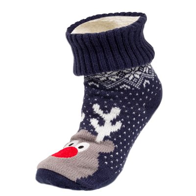 Chaussettes anti-dérapantes noël - fourrées ISOTONER