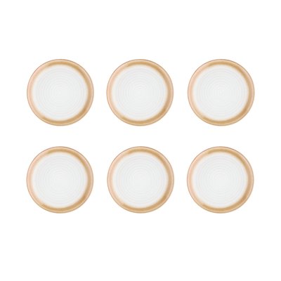 Lot de 6 assiettes à dessert en grès, COSMOS BJORN