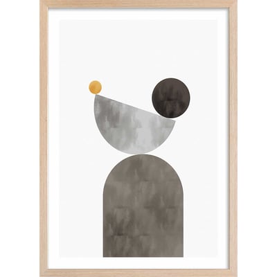 Affiche Lévitation courbe beige HEXOA
