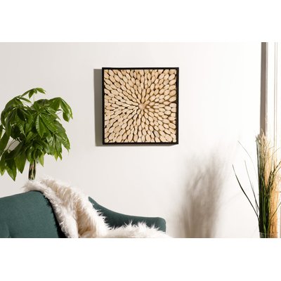 Décoration murale bois de teck graphique PM OTTAWA PIER IMPORT