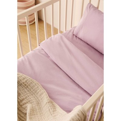 Housse de couette berceau en coton lavé double surpiqûre MANGO HOME