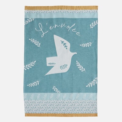 Torchon jacquard en coton L'ENVOLÉE POÉTIQUE COUCKE