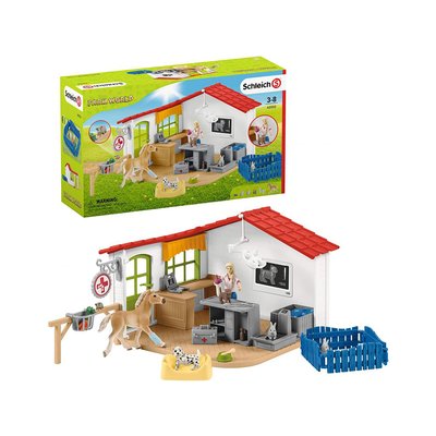 Cabinet vétérinaire avec figurines animaux SCHLEICH