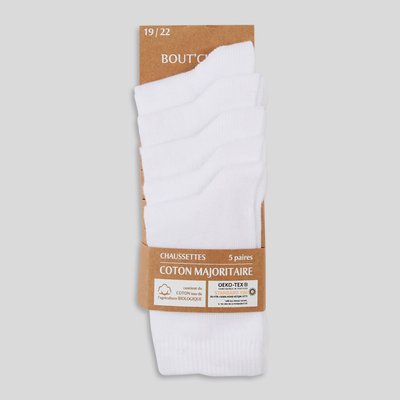 Lot de 5 paires de chaussettes en coton BIO BOUT'CHOU