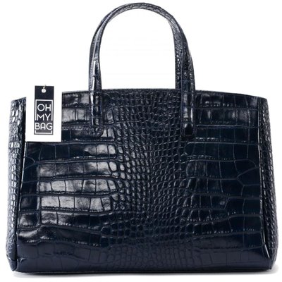 Sac à main en cuir italien façon croco BE LADY OH MY BAG