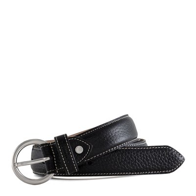 Ceinture femme avec boucle ronde en cuir grainé LE TANNEUR