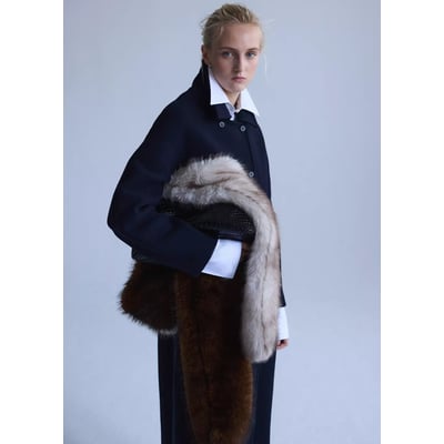 Double-breasted virgin wool coat MANGO