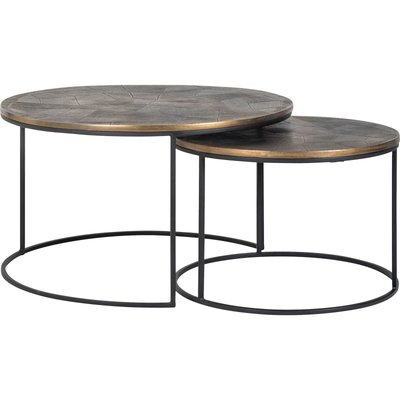 Tables gigognes rondes en aluminium, Tulum RECOLLECTION