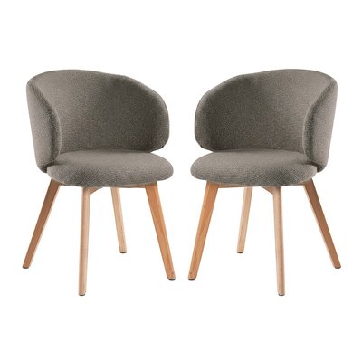 Lot de 2 Chaises en tissu et hêtre SOLENE CALICOSY