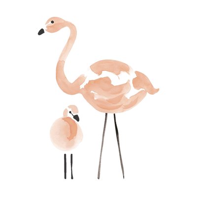 Stickers muraux flamant rose FLAMINGO LILIPINSO