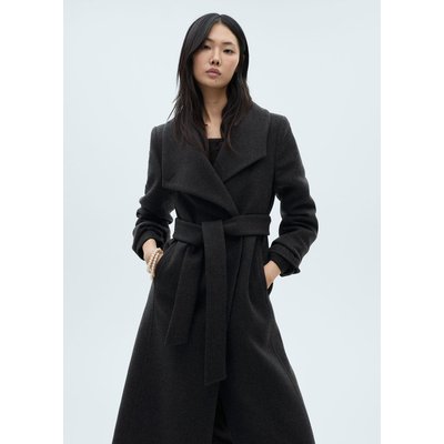 Manteau laine ceinture MANGO