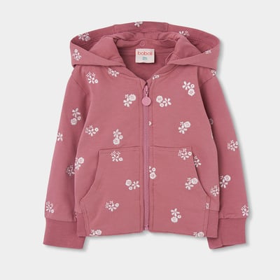 Sweat fille en molleton imprimée fleurs BOBOLI