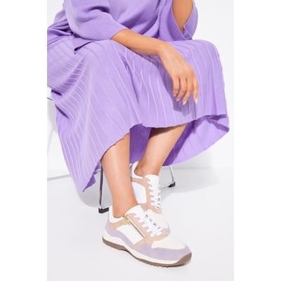 Sneakers en cuir, tirette , pied large ULLA POPKEN