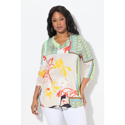 T-shirt au tombé fluide, imprimé patchwork ULLA POPKEN