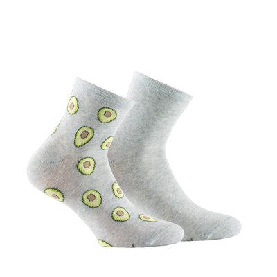 Lot de 2 paires de socquettes en coton motifs avocats KINDY