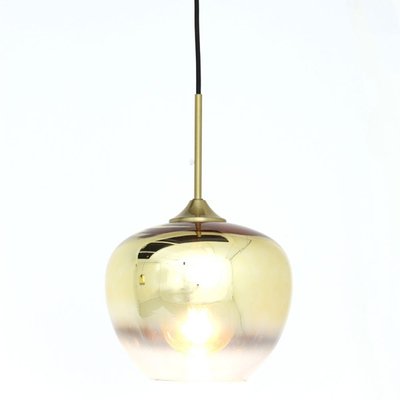 Suspension Verre Mayson Or Et Transparent Diam.23 MILLUMINE