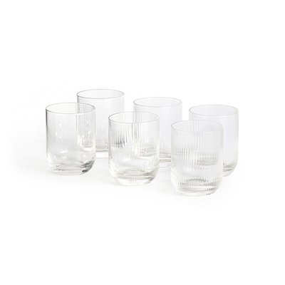 6er-Set Wassergläser Stria, Rillenglas LA REDOUTE INTERIEURS