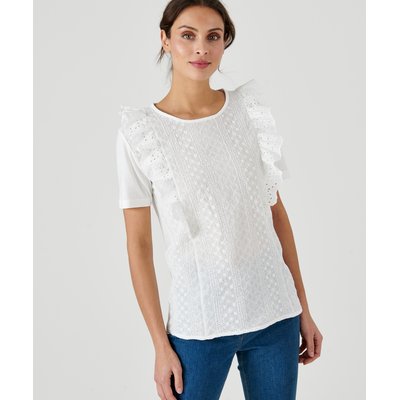 T-shirt bi-matière broderie anglaise DAMART