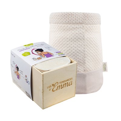 Kit Eco Belle Bois  15 carrés démaquillants en Coton bio LES TENDANCES D EMMA