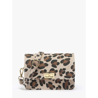 Sac bandoulière Velvet leopardo cuir MILANO