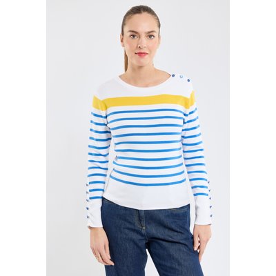 Pull marin manches boutonnées - coton ARMOR-LUX