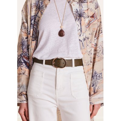 Ceinture en cuir boucle fantaisie LA FEE MARABOUTEE
