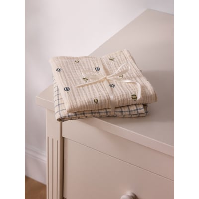 Lange gaze de coton biologique par lot de 2 CYRILLUS